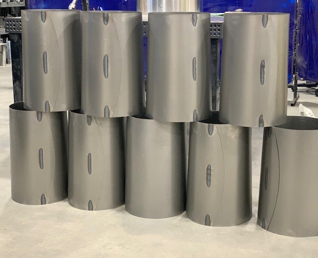 14 GA Steel tapered cylinder with overlapped seam